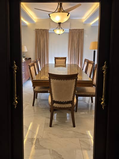 Premium Solid Walnut Dining Table Set – Gourmet Furniture – Like New