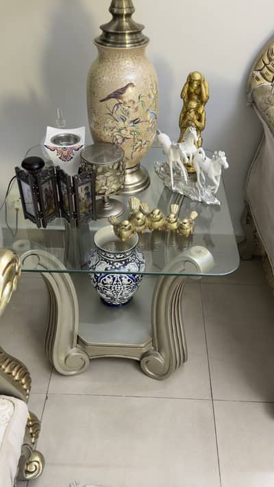 3 Peice center table with 2 side table set on sale
