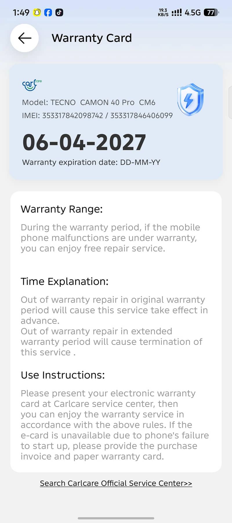 Tecno CAMON 40 Pro 6