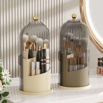 Transparent Makeup Storage Box with Glowing Handle