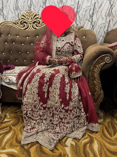 red bridal lehenga