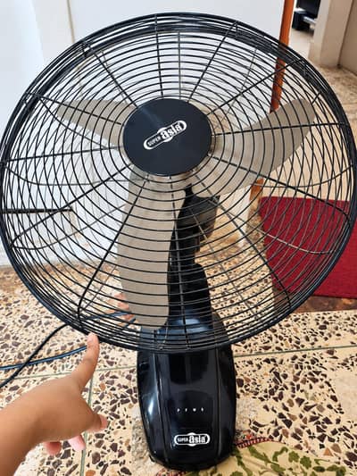 Super Asia 3 Blade Bracket Fan | Black Wall Fan | Urgent Sale