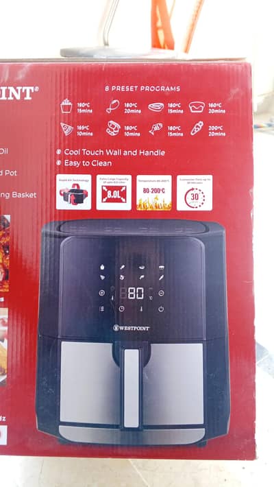westpoint air fryer 8 litre