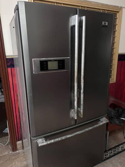 Heir French Door Refrigerator silver Grey fully working- Gujranwala