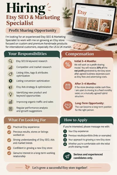 Etsy SEO and Marketing Specialist