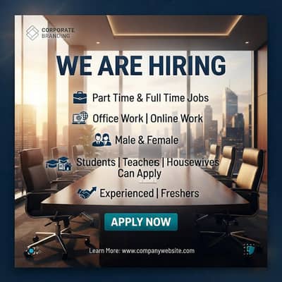 OFFICE AND ONLINE WORK JOBS AVAILABLE -MALE FEMALE JOBS AVAILABLE