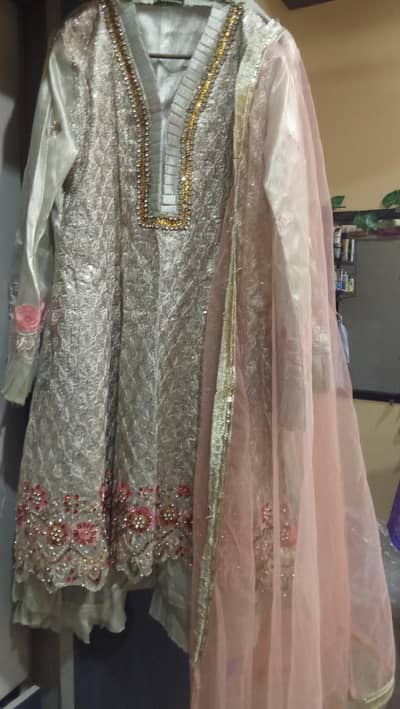 Embroided tail frock