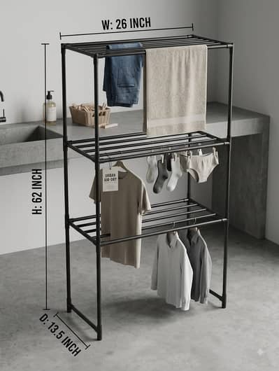 3 Layer Bathroom Towel Rack