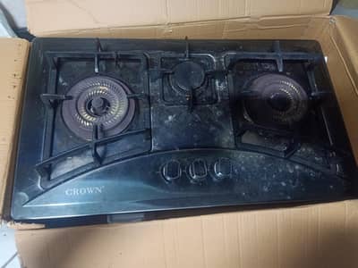 crown stove 3 burners (chulla,chula ,chulha )