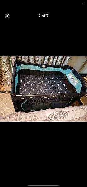 MomSquad Baby Cot with Mattress & changing Station