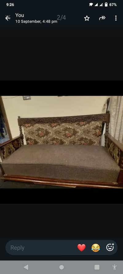 Three seater sofa condition okay