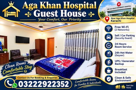 Guest House Agha Khan Hispotial Near Gulshen e jamal Karachi