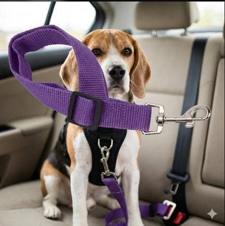 1 PCS Adjustable Pet Vehicle Safety Strap – Heavy Duty Nylon Travel Restraint Lead with Metal Swivel Clasp for Dogs & Cats R5875