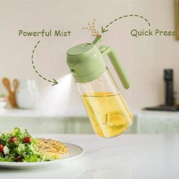 T  2 IN 1 oil spray bottle and dispenser 600 ml for Easy and Healthy Cooking