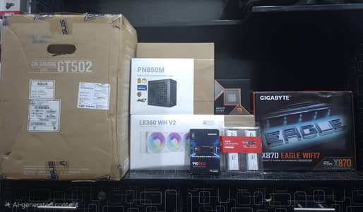 Gaming PC, DDR5 RAM, AMD CPU, NVMe SSD, Motherboard, Casing, Cooler, P