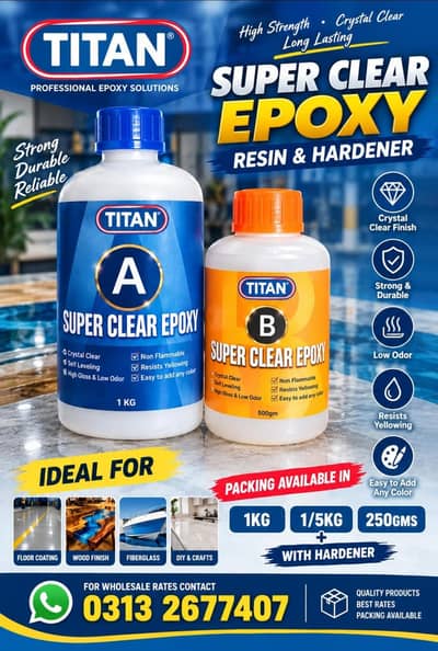 Super Clear Epoxy Resin & Hardener | Crystal Clear | Wholesale
