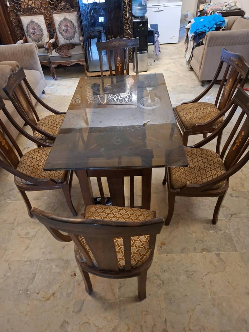 dining table with 6 chairs 0