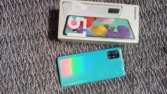 Samsung Mobile A51 all ok with box dual sim approved 6/128