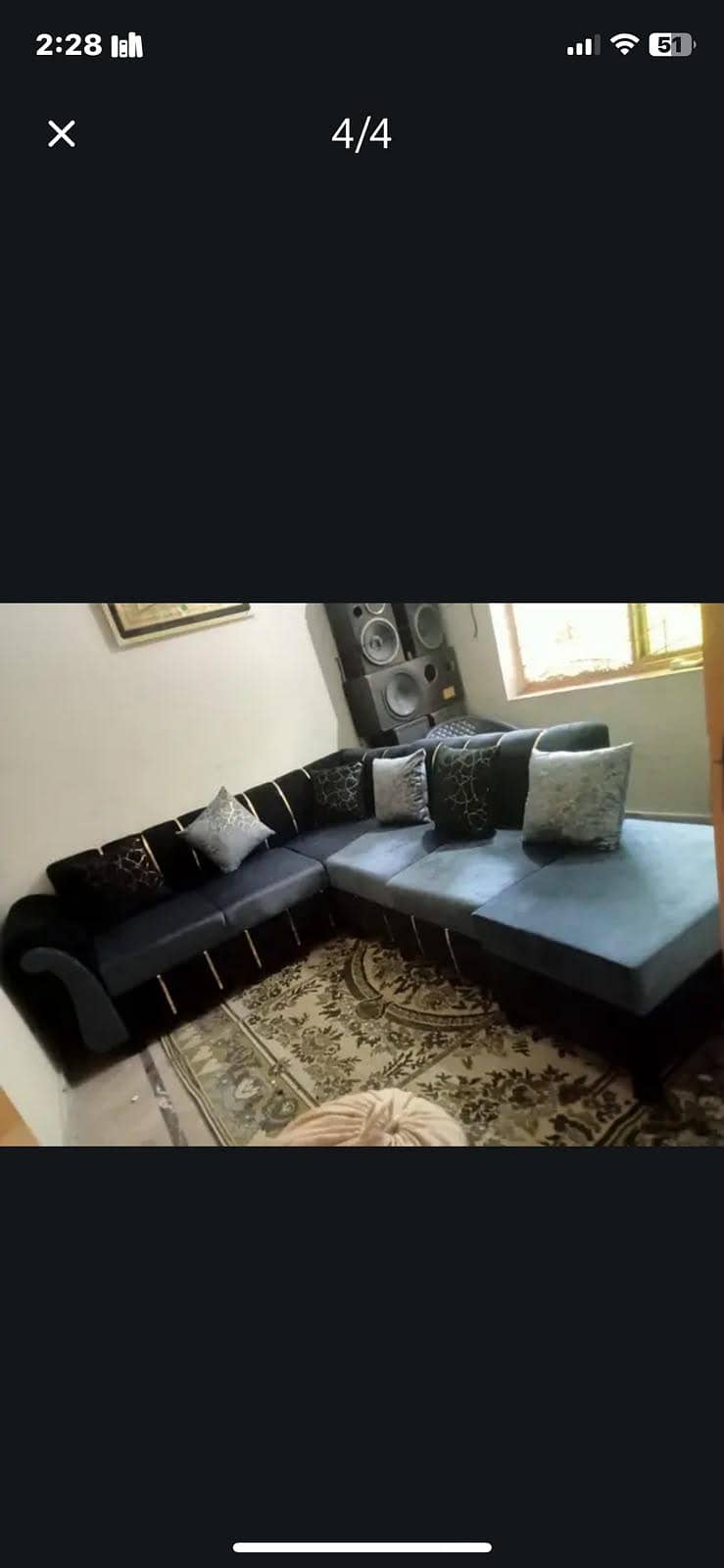 L shape sofa set 2