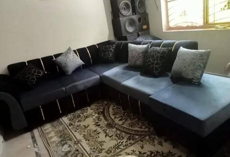 L shape sofa set 4
