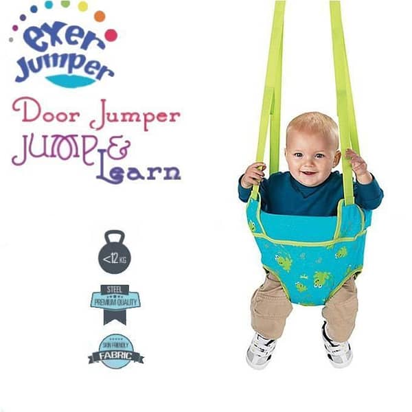 Baby Girl Exercise Doorway Bouncer Jumper - 30 kg support - Blue