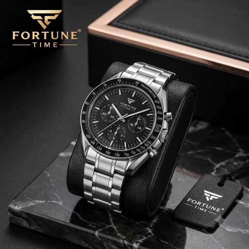 Men's Multicolor Brass Round Chain Watch - Watches - 1120192608