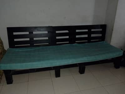 3+2 Seater Wooden Sofa Set – Good Condition