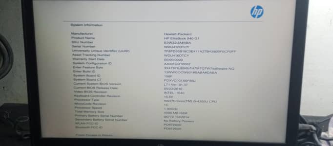 HP Elitebook 840 Core i5 4gb variant best for office use