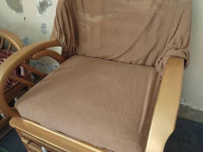 Wooden Sofa Set (Repairable / Used