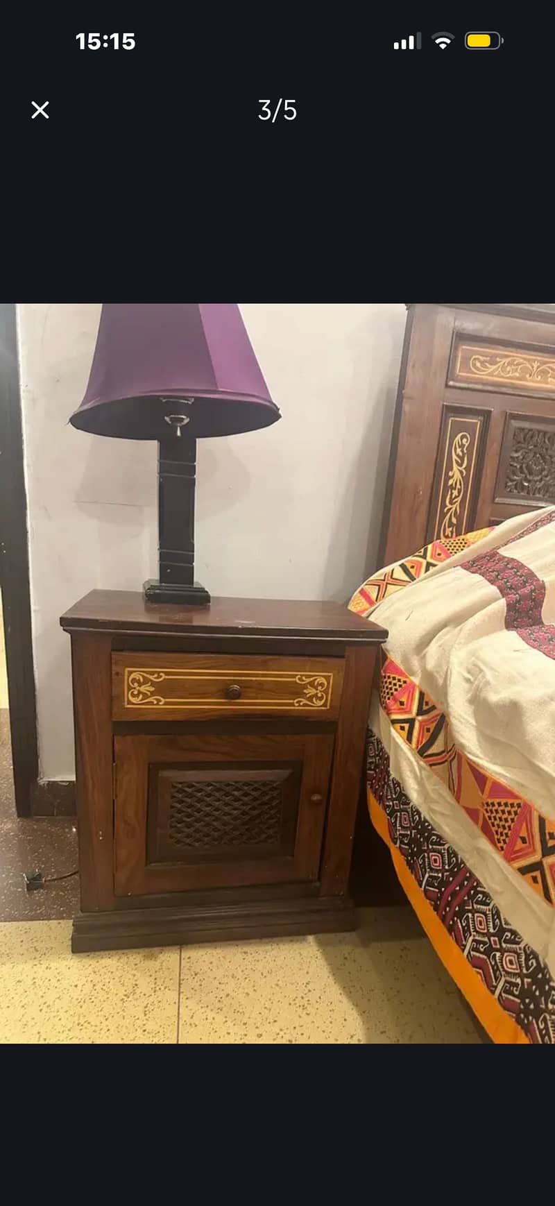 Solid wood bed set 3