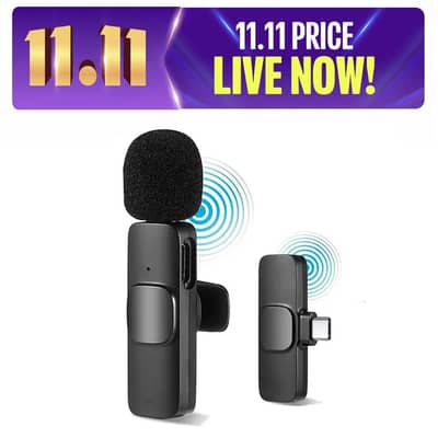 K8 New Type-c Wireless Microphone with Noise Reduction 20m Range.