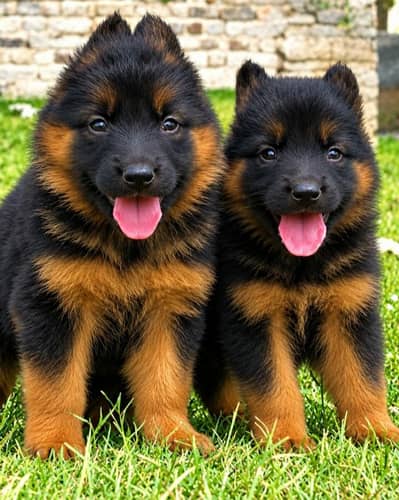 German Shepherd double coat pear 2 months for sale