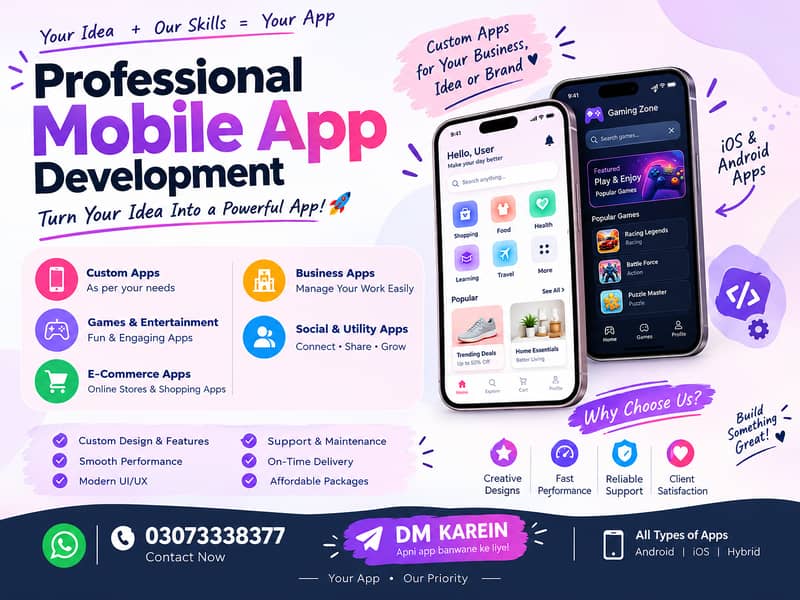 Professional Website & E-Commerce Website And Mobile App Development 1