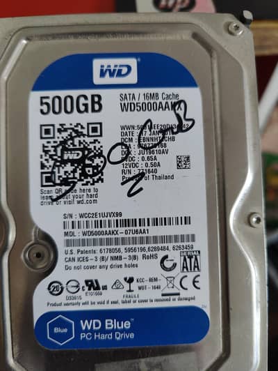 500GB WD Blue HDD | 100% Health | No Bad Sectors | Fully Tested