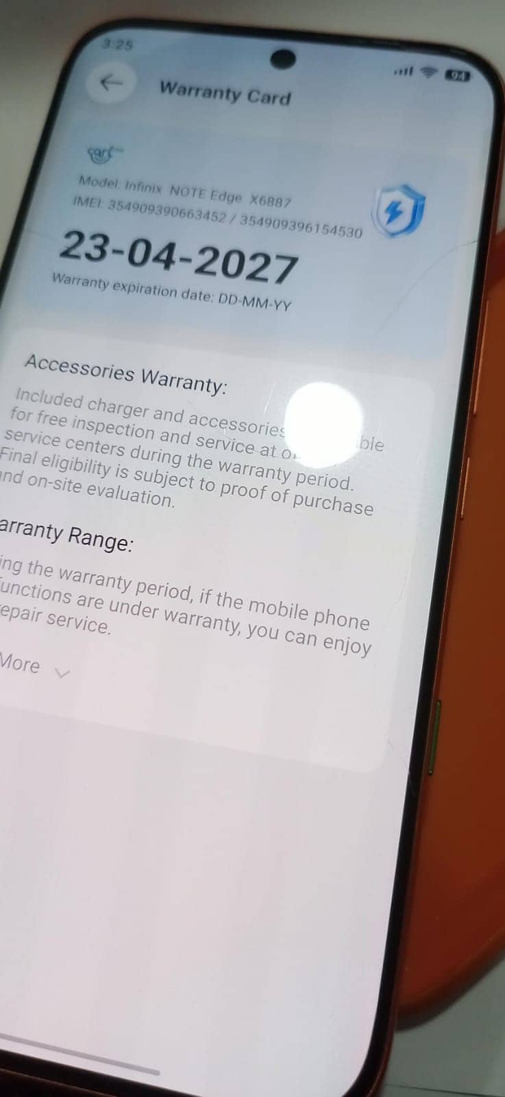 Infinx note edge 5g 4