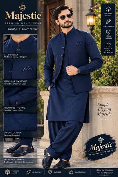 Dark Blue Shalwar kameez