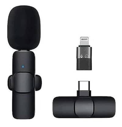 **K8 Wireless Microphone | Portable Wireless Mic | For Mobile, Vlog
