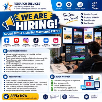 Social Media & Digital Marketing Executive Job Description: