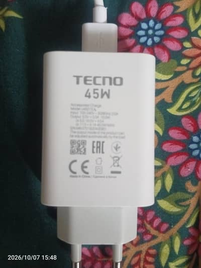 Tecno 45 watt charger