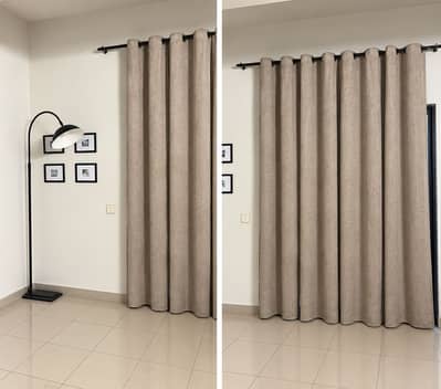 Beige Curtains – 4 Panels