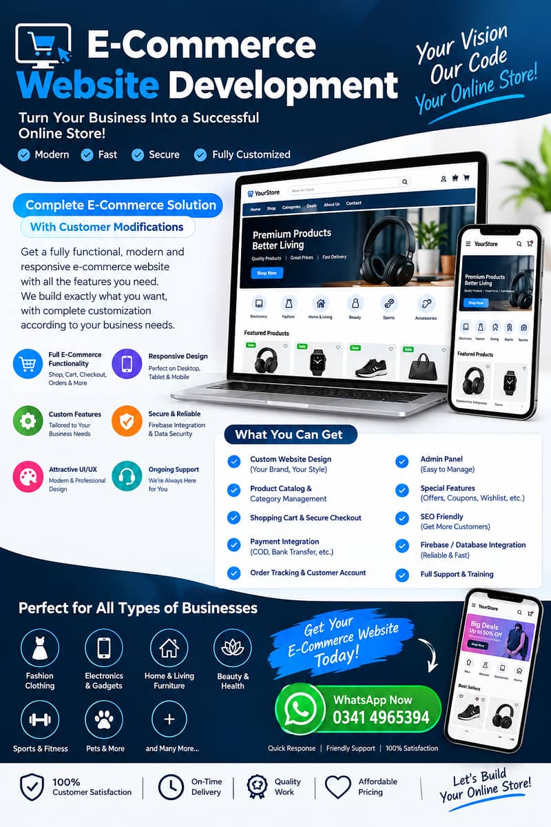 Professional E-Commerce Website Development | Custom Online Store 0