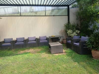 6 seater rattan sofa set along with 2 tables