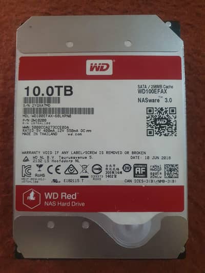 wD 10TB hdd