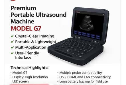 Galaxy G7 Portable Ultrasound Machine 1 year warranty Built in Batter