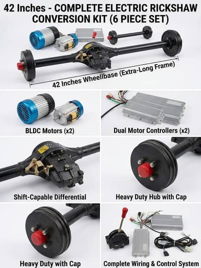 Electric Rickshaw EV Kit 2500W - 42" Track Width