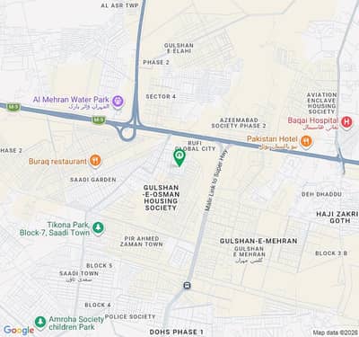 *Beautiful Bungalow For Rent In Gulshan E Osman Mean Supar Highway Road Near Saadhi Gardan