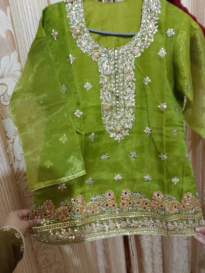 Mehandi dress/Mehandi lehanga/wedding dress/festive wear