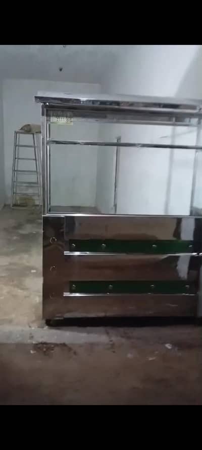 used burger counter with deep fryer