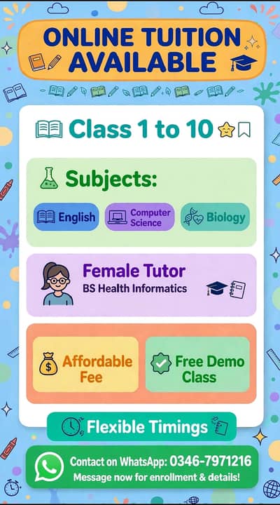 Online Computer Science Tutor - 9th 10th ICS ICOM - Peshawar