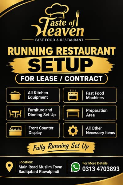 running fast food set up for contract